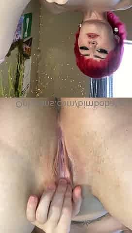 Bimbobabey redhead masturbates her pussy