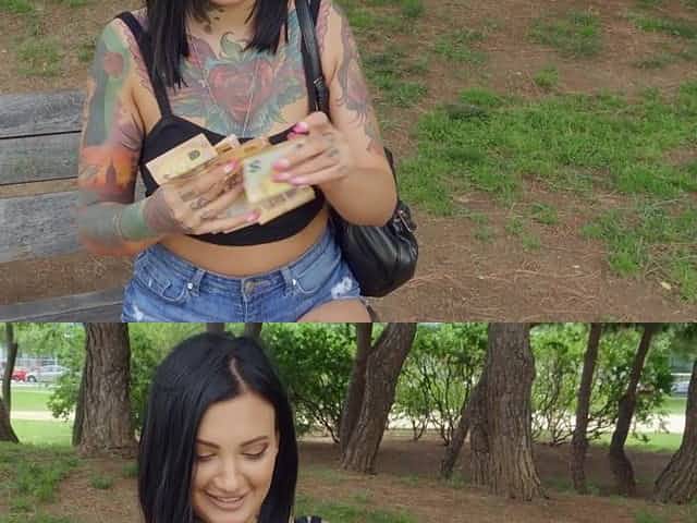 Brunette accepts cash for a few rounds of POV sex on cam