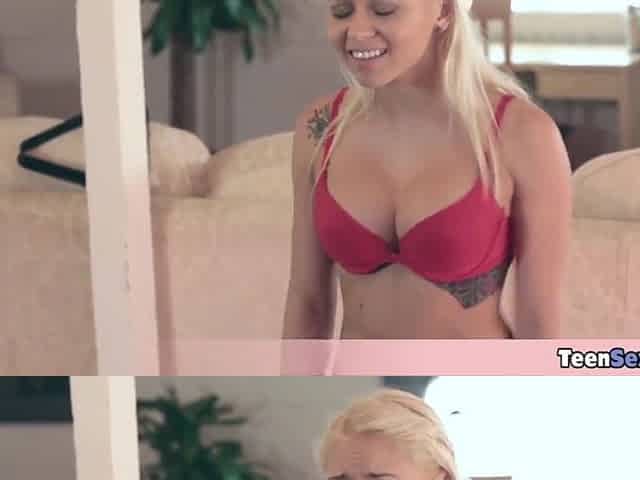 Cute Blonde Stepsis Wants A Bet With Me