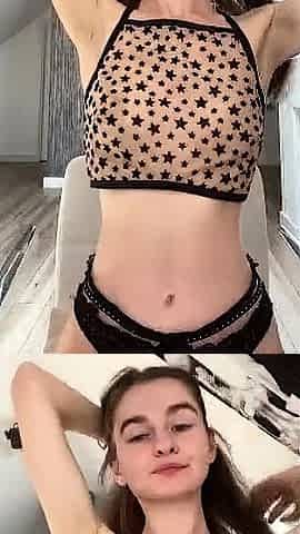 Cute amateur webcam teen girl toying pussy on webcam