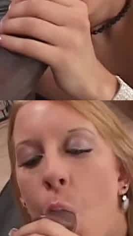 This MILF Likes Toying with Her Nasty Snatch to Get to the Good Interracial Slamming