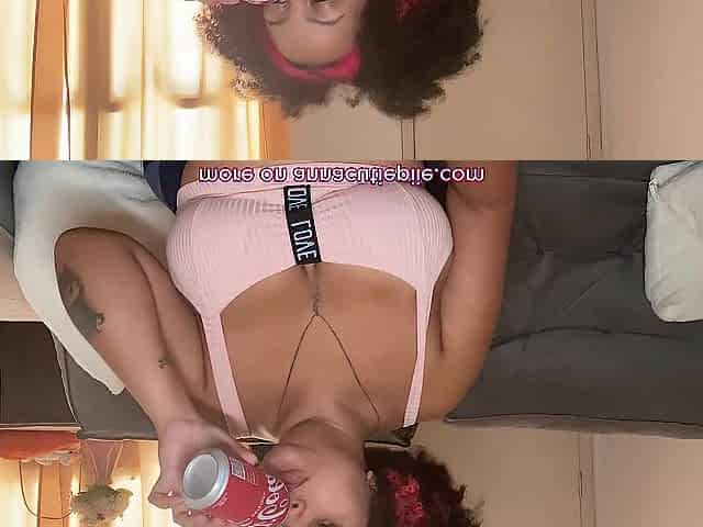 Overweight Angel Drinking Coke & Burping and Farting