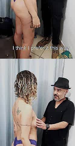mother I'd like to fuck has sex with a salesman in the dressing room.