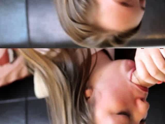 Homemade amateur blonde teen blowjob and cumshot
