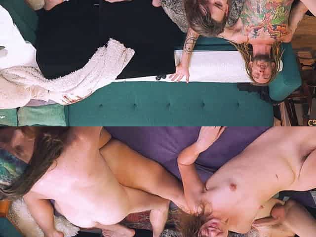 Amateur college group sex session