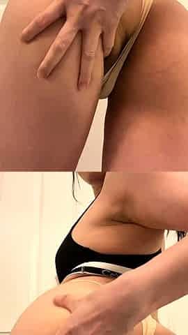 Sexy brunette chick with big juggs jerking cock