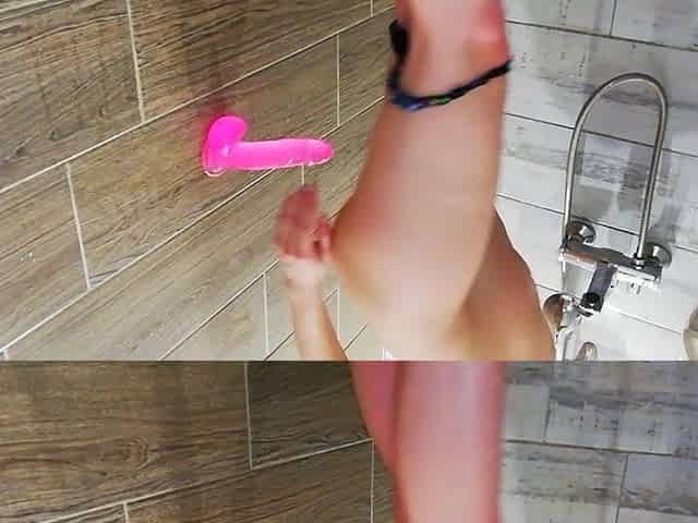 Fucking My Wet Pussy with Pink Dildos Until It Squirts