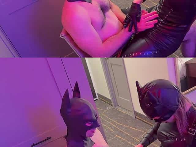 Catwoman Gets Huge Dripping Double Creampie From Batman and Friend. Halloween Costume