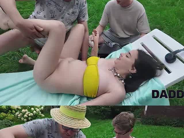 Dark-haired Nympho With Natural Boobs Gets Fucked Hard Outdoors
