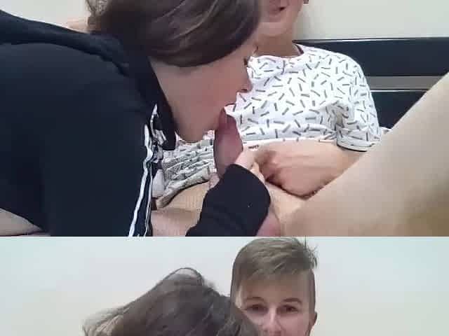 Cute brunette young hookup amateur teen blowjob