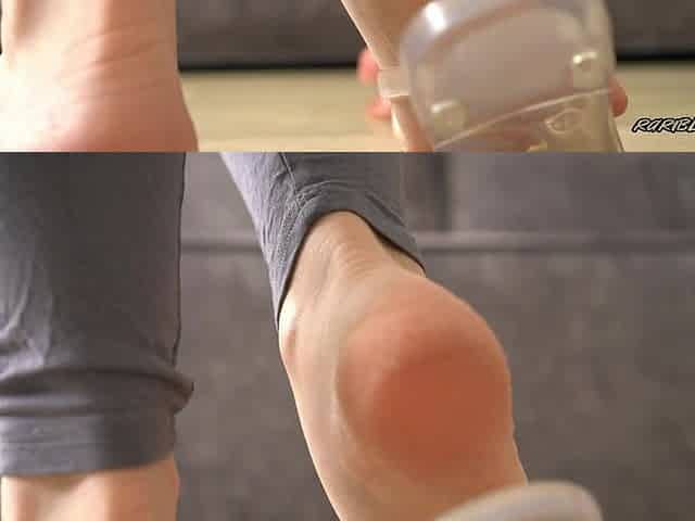 Bratty Girl Stomping Your Dick in Clear Flip-flops