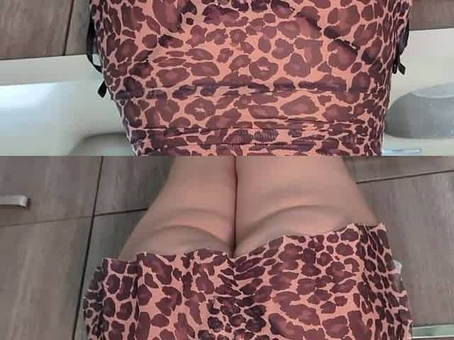 Stepson Surprises His Stepmother In The Kitchen Wearing Sexy Pajamas