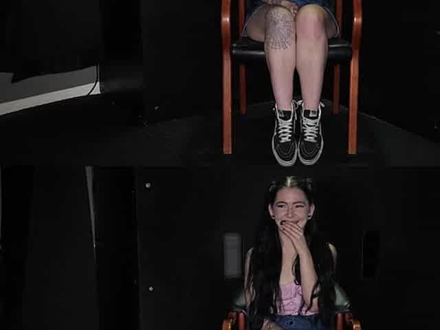 The hottest Lily Thot's backstage action with a gloryhole thrill