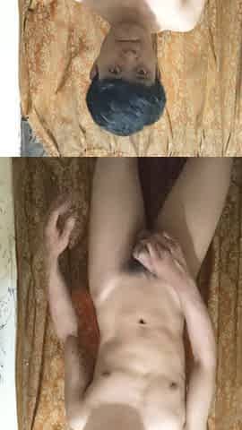 oriental hunk with large jock masturbation until cum