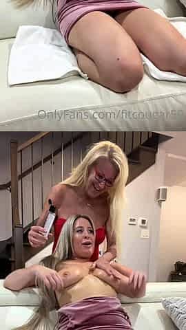 British blonde milf Jane Bond solo masturbation