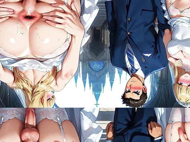 Seductive Blond Femboy Bride Widen Your Cute Anal opening - Anime Queer Animation.
