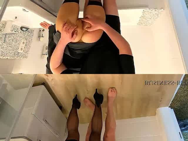 Bathroom Quickie With The Female Boss Before Work