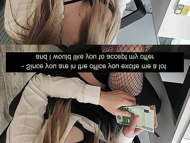 My Breasty Golden-haired Boss Suggests Me Cash to Suck My Weenie in the Office