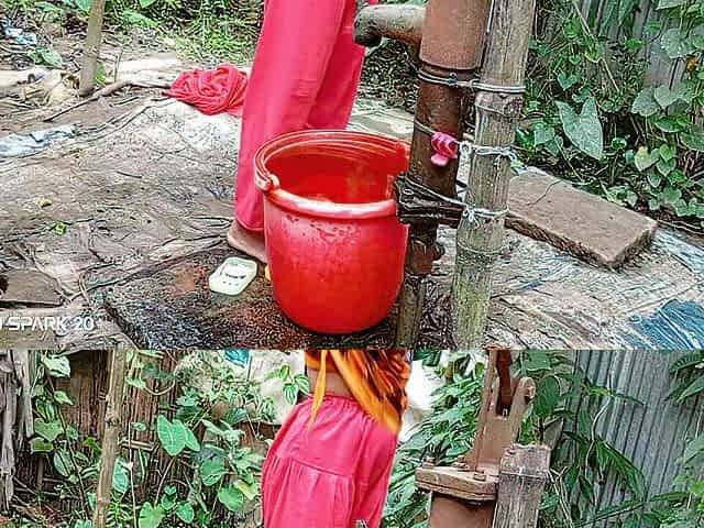 Refreshing Outdoor Washroom in an Open Field