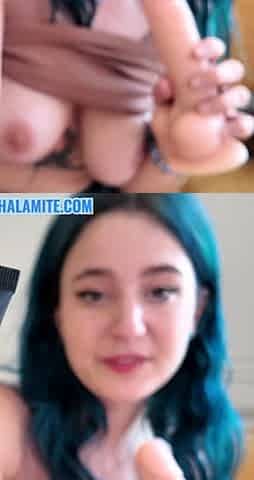 I'm talking anal while putting on a dildo - Horny French