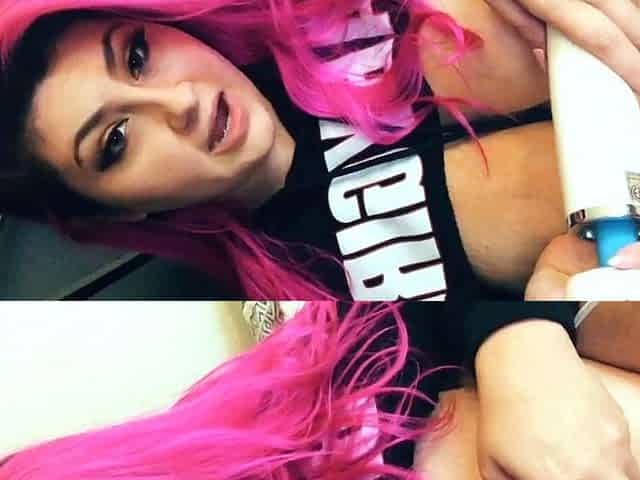 Amateur redhead poses and masturbates with toys
