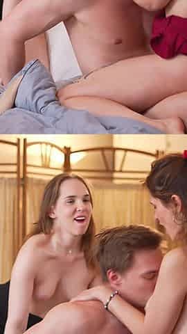 Christmas Threesome with My GF and Her Stepsister Is Always Wonderful! 4K HD Tim Team