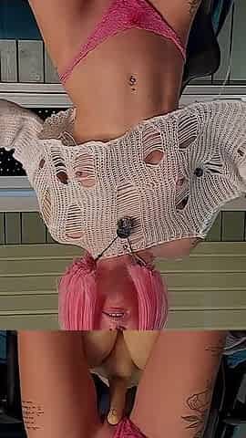 Sandy Cumming and Squirting Right After Hot Dildo Riding