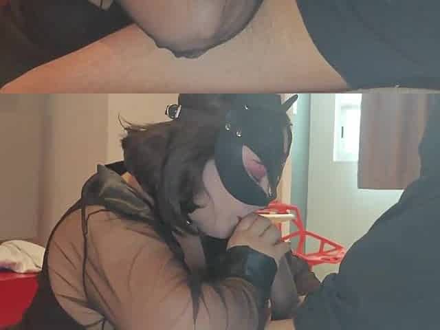 Mexican hotwife sucks a youthful chap in front of her spouse.