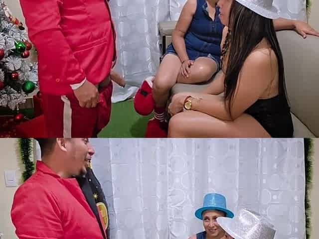 Three-some - Stepfather screws his large-bootied stepdaughter and his gorgeous wife on Fresh Year's