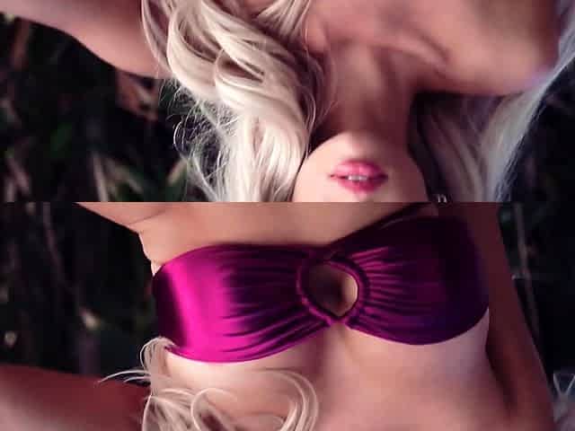 Teen blondie reveals her delicious pussy
