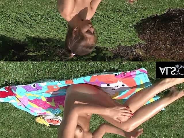Oiled Up Riley Reid Masturbates In Nature