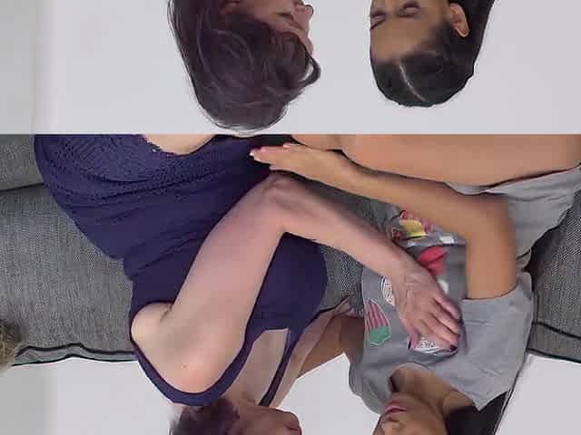 Andreina De Luxe In Hot Babe Makes Her Busty Stepmom Cum With Her Tongue