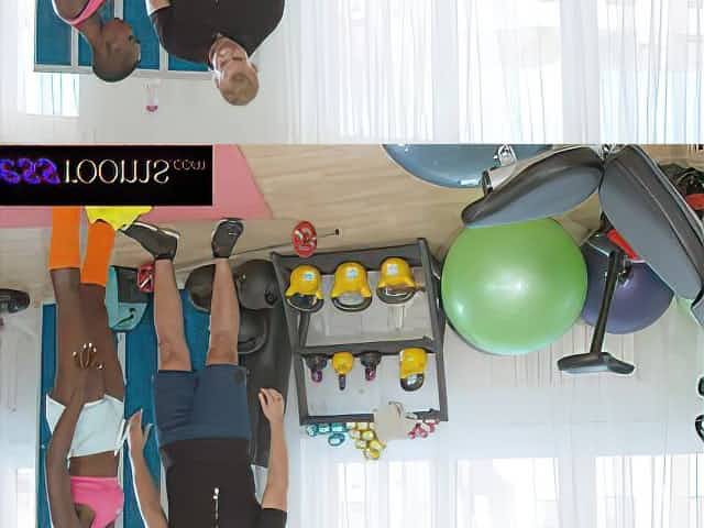 Fitness Rooms Big ass ebony babe Zaawaadi interracial orgasm in the gym