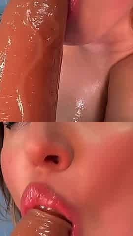 Close up Blowjob Edging - Big Tits Fuck & Handjob