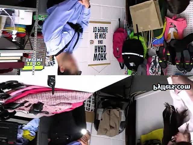 Brunette Thief Gags And Fucks In Glasses