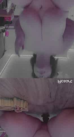 Smoking a Cig and Riding Tit Bouncing