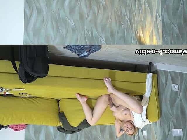 Lina Star comes home to masturbate on her sofa - WeAreHairy