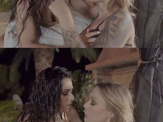 Inna Innaki and Misha Maver in hot threesome action with intense passion.