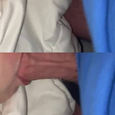 Stepdad wakes me up and suck the cum without him.