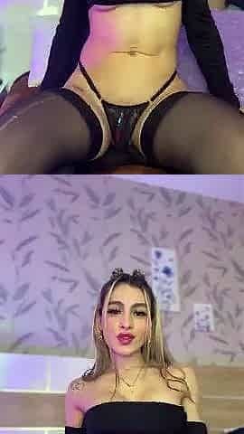 Saffy British blond teasing solo stocking heel show