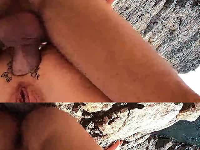 The lifeguards noticed us right away but this chab kept screwing my booty in any case