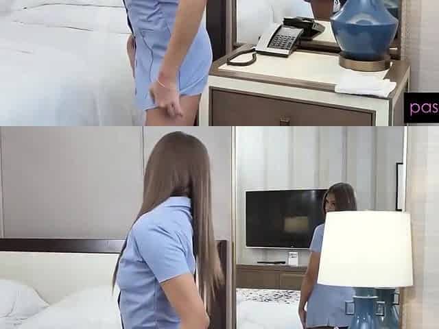 Jade Reign In Hoe-tel Maid Freaks Out When She Gets More Than The Tip