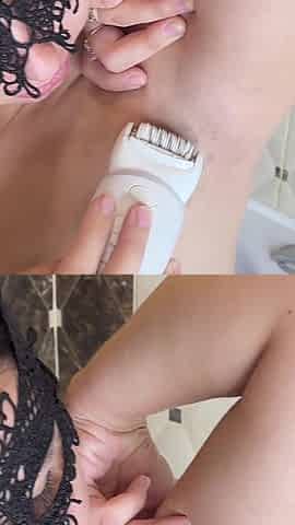 Epilation of Hairy Armpits with an Epilator! Depilation!