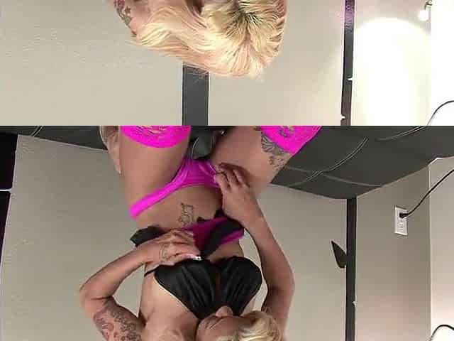 A youthful black amateur drills her pussy with a golden sex tool