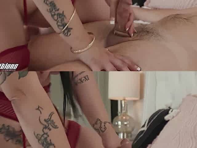 Her Husband Cant Make It To Dinner So Shell Feast On Her Stepsons Big Cock Instead