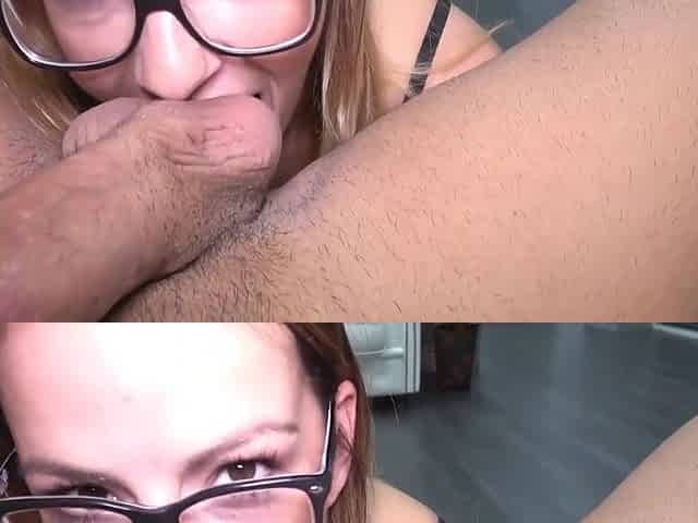Naughty Teacher - Great Facial And Cum Covered Glasses For