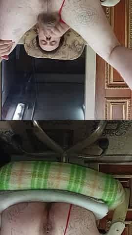 Russian homo dude with a giant butt and a petite knob masturbates on camera!