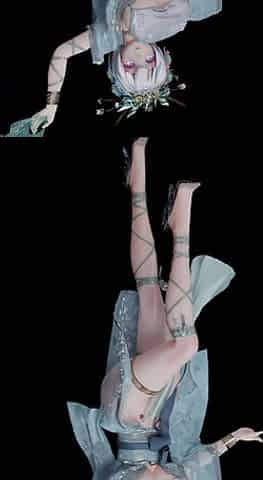 [mmd] Brilliance Sends Bright Moon Blue Erotic Hanfu Belly Pocket Ancient Style Striptease