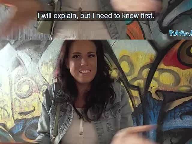 Public Agent - That babe said me that I make her soaked vagina VERY GLAD