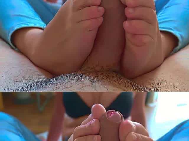 Breasty Playgirl Makes Her Roommate Cum On Her Marvelous Feet